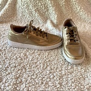 metallic gold reebok classics